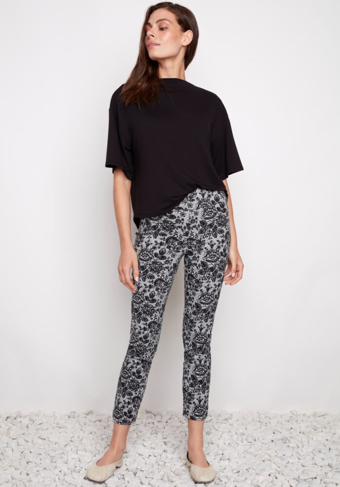LACEY TECHNO PETAL-SLIT ANKLE PANT